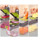 Fatiador Profissional Multifuncional 16 em 1/6 em 1 de Aço Inoxidável - Ideal para Vegetais, Frutas e Legumes