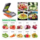 Fatiador Profissional Multifuncional 16 em 1/6 em 1 de Aço Inoxidável - Ideal para Vegetais, Frutas e Legumes