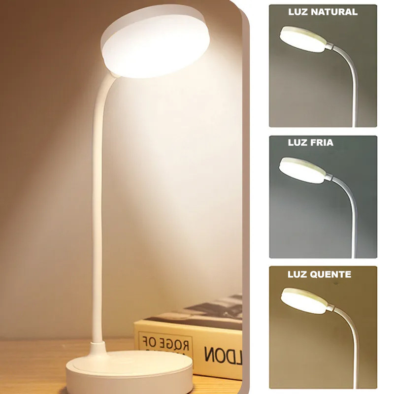 Luminária De Mesa Recarregáveis Led Com Proteção Os Olhos Usb Iluminaria Abajur Lâmpada De Mesa Para Quarto Dormitório