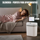 Lixeira Automática Branca 12 Litros Com Sensor Infravermelho Tampa Para Cozinha Banheiro Escritório Quarto