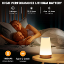 Luminária De Luz Noturna Controle De Toque Recarregáveis 13 Cores LED