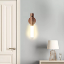 Kit 1/2 pcs Luminária Elegante De Madeira Led Sensor Movimento Presença