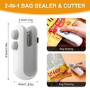 1/2/3/4Kit Peças Mini Máquina Seladora Recarregável Para Embalagens Plásticas - Selagem Rápida/ Alta Qualidade/ Promoção
