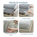 Fixador de Colchão Antideslizante, Fácil de Instalar, Compatível com Cama de Solteiro e Casal
