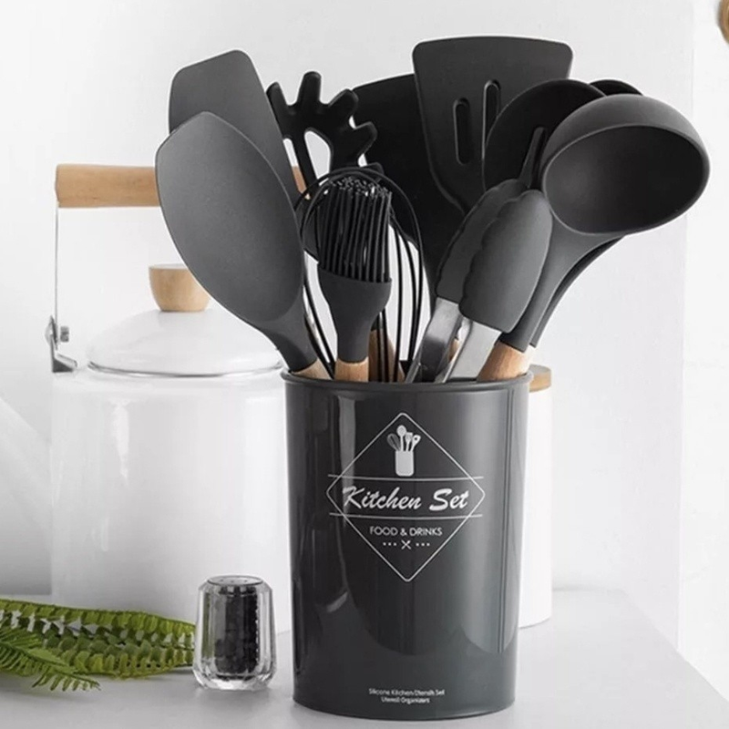 Jogo Completo de Utensílios de Cozinha de Silicone Itens Essenciais para sua Casa KITC/12 Su